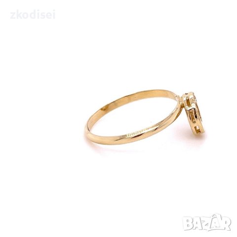 Златен дамски пръстен 1,25гр. размер:53 14кр. проба:585 модел:22056-2, снимка 2 - Пръстени - 44262130