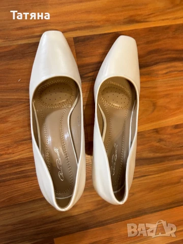 Токчета бели, официални, номер 40 (39), чисто нови, снимка 2 - Дамски обувки на ток - 50586752