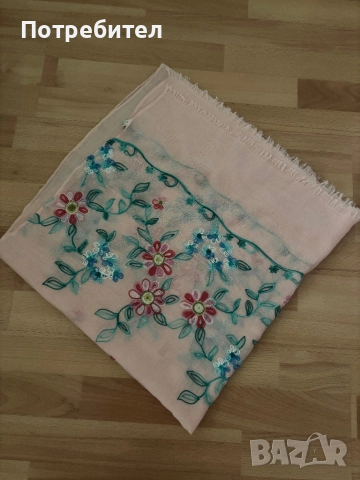 Дамски шал 50% памук,50 % вискоза , снимка 2 - Шалове - 52991117