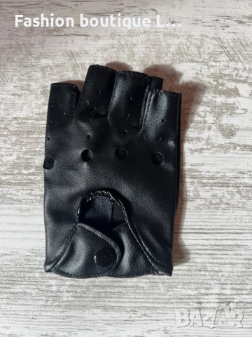 Черна дамска кожена ръкавици без пръсти за дясната ръка 🖤, снимка 5 - Ръкавици - 52186522