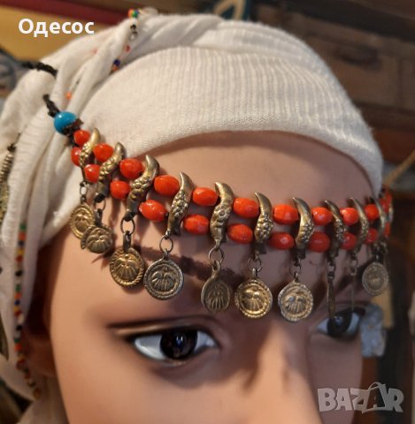 Възрожденски сребърен накит с позлата,прочелник, снимка 3 - Антикварни и старинни предмети - 42441089