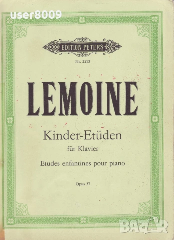Henry Lemoine - ''Kinder-Etuden - Opus 37'' - 1988