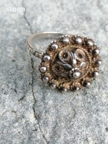 Филигранен сребърен пръстен , снимка 6 - Антикварни и старинни предмети - 42893608