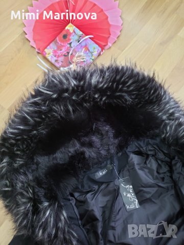 Промоооо днес!!!Парка Черно зимно яке с пух K.Zell, снимка 3 - Якета - 30552932