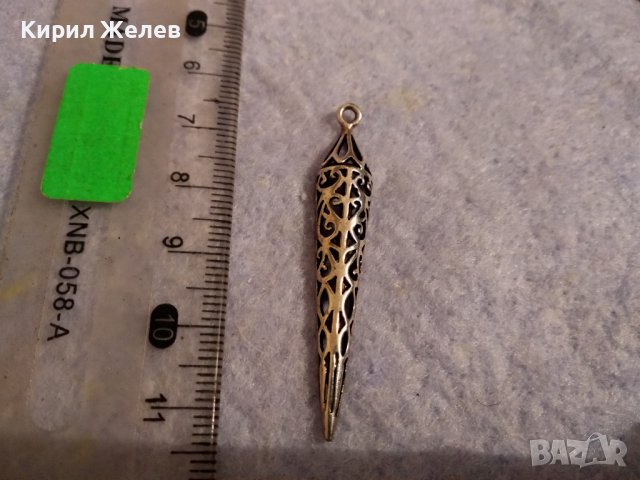 СТАРА АЖУРНА СРЕБЪРНА или ПОСРЕБРЕНА СТИЛНА АРТ ВИСУЛКА МЕДАЛЬОН 22257, снимка 5 - Антикварни и старинни предмети - 39330750