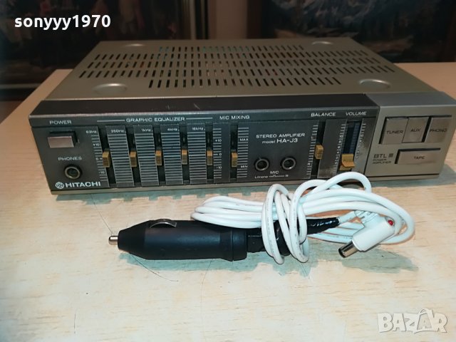 HITACHI model HA-J3-MADE IN JAPAN 27Х20СМ-220/12v, снимка 3 - Ресийвъри, усилватели, смесителни пултове - 29996437