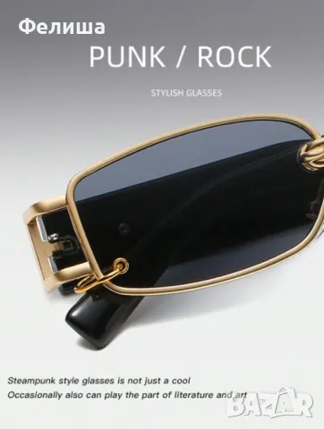 	Жестоки Черни Слънчеви Очила със Златна Халка ! Уникален Модел! , снимка 5 - Слънчеви и диоптрични очила - 50175261
