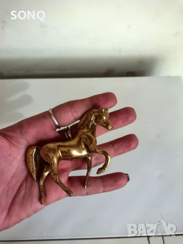 Страхотна Позлатена Колекционерска Фигурка- Кон, снимка 7 - Колекции - 51138945