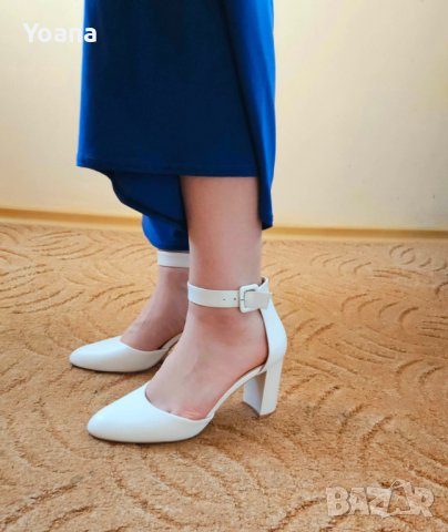 Бели токчета, снимка 3 - Дамски обувки на ток - 40452778