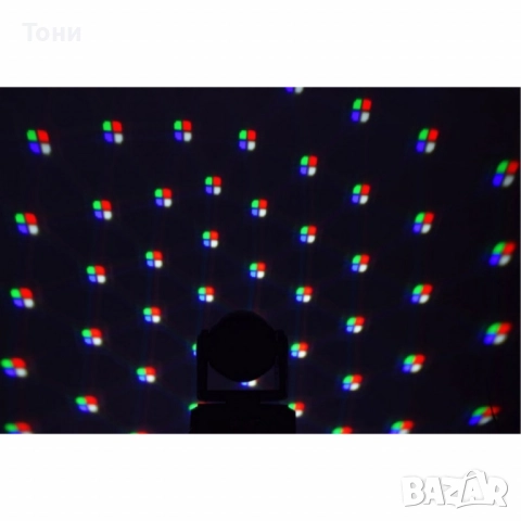 Мини LED 2в1 прожектор с движеща се глава – Компактна мощ за впечатляващо осветление, снимка 1