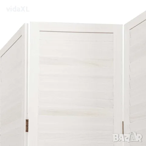 vidaXL Разделител за стая, 6 панела, ретро бял, дърво пауловния масив, снимка 6 - Паравани - 56147340