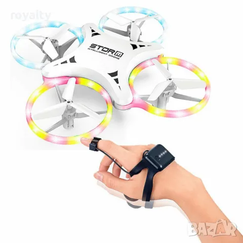 Сгъваем дрон с дистанционно управление за китка и LЕD светлини 0-23 dron, снимка 5 - Дронове и аксесоари - 49002452
