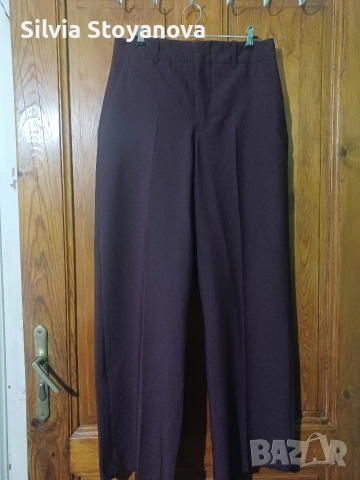 панталон бордо Zara , снимка 4 - Панталони - 53993939
