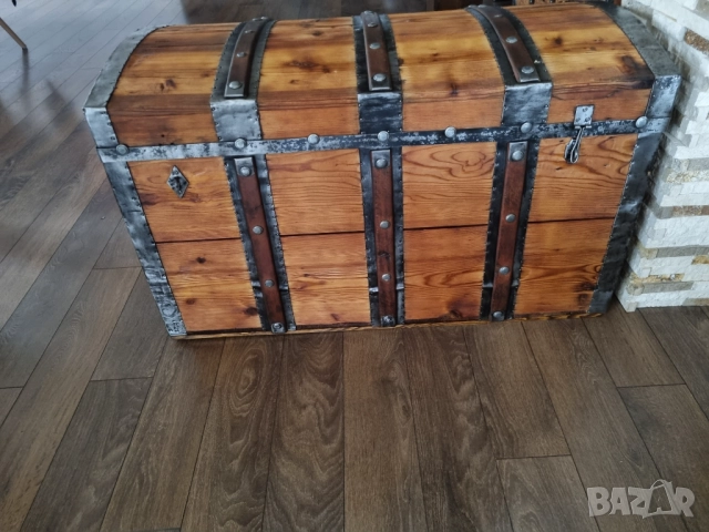 Стар дървен сандък/ракла/скрин, снимка 9 - Антикварни и старинни предмети - 52441208