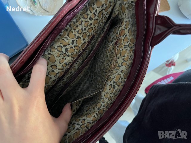 Тъмночервена дамска чанта, снимка 4 - Чанти - 42862959