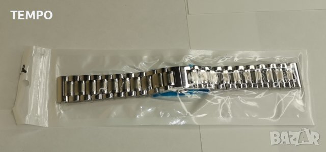 ВЕРИЖКА 20мм от КАЧЕСТВЕНА НЕРЪЖДАЕМА СТОМАНА 316L цвят: Сребро + ПОДАРЪК, снимка 6 - Каишки за часовници - 42881241