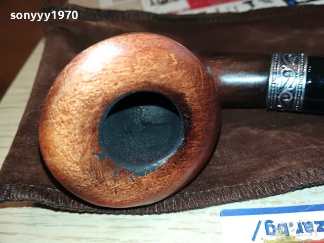 ДЪРВЕНА ЛУКСОЗНА ЛУЛА С ЛОГО И КЕЙС 0205231820, снимка 5 - Лули - 40565799