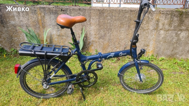 Сгъваем електрически велосипед с 2 батерии, 20 инча