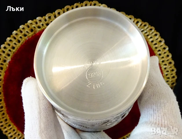 Калаена чаша,халба от калай 300 мл.,ловни картини. , снимка 5 - Антикварни и старинни предмети - 51252083