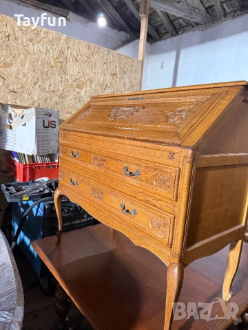 старинно бюро (Секретар) от дъб – Ръчна изработка, снимка 5 - Бюфети - 52873100