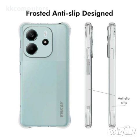 Xiaomi Redmi Note 14 4G Удароустойчив ENKAY Силиконов Калъф и Протектор, снимка 5 - Калъфи, кейсове - 50890902