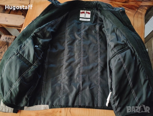 Винтидж Мъжко кожено яке моторджиско Cafe Racer Clockhouse Xl, снимка 5 - Якета - 52859627