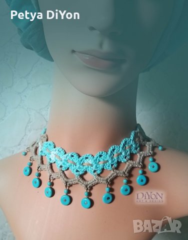 Колие с тюркоаз ръчна изработка., снимка 1