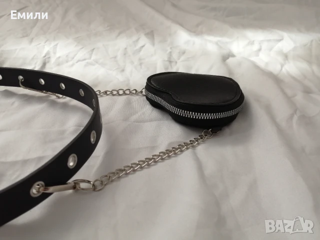 Комплект дамски кожен колан и чантичка сърце , снимка 17 - Колани - 51075547