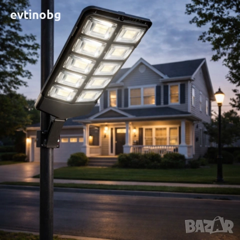 Мощна Соларна Улична Лампа BK-260-10 DRAGON 3000W – С датчик за движение, Конзола и Дистанционно, снимка 3 - Соларни лампи - 53882378
