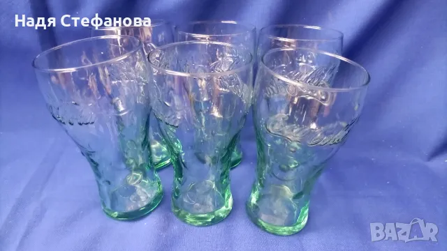 Чаши кока кола мехурчета, зелени, 6 бр, снимка 1