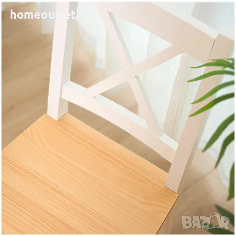 ПРОМОЦИЯ К-т трапезна маса с 4 стола от борова дървесина 10QDLC023-WT, снимка 6 - Маси - 48877865