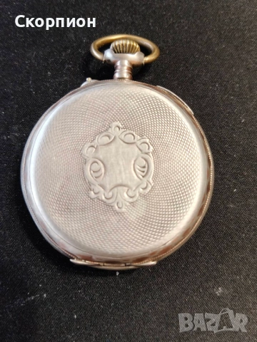 Швейцарски СРЕБЪРЕН джобен часовник Remortoir - 6 РУБИНА - ПРОМОЦИЯ, снимка 3 - Джобни - 47156792