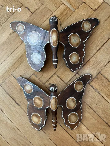 Дървени декорации за стена Пеперуди, снимка 3 - Други - 48969553