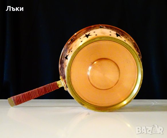 Медна бонбониера,свещник с дръжка и ажур. , снимка 8 - Антикварни и старинни предмети - 29643146