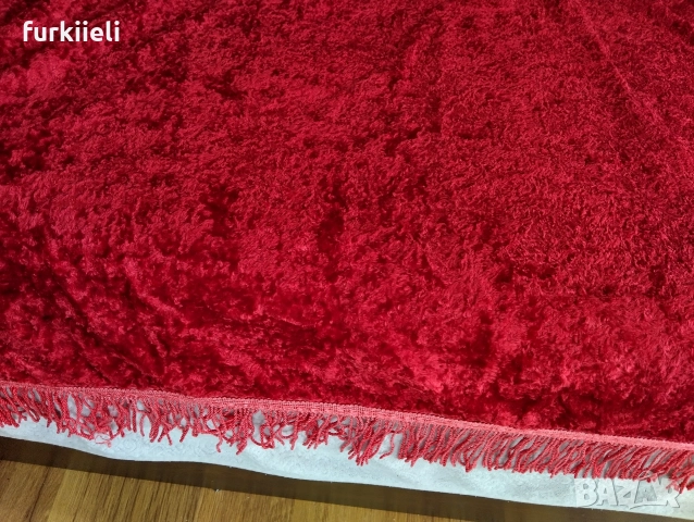 плюшено покривало за единично легло с ресни, снимка 2 - Покривки за легло - 52865382