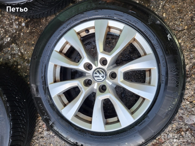 Оригинални джанти 5x120 17ки за VW Amarok,T5,T6,Multivan с гуми Michelin Alpin 235 55, снимка 2 - Гуми и джанти - 52116293