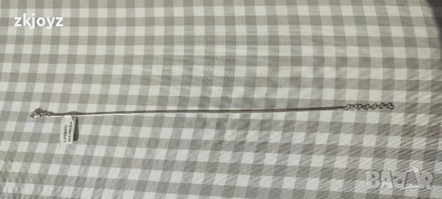 НОВА СРЕБЪРНА ГРИВНА ЗА КРАК 3 грама / ПРОБА 925, снимка 3 - Гривни - 51159834