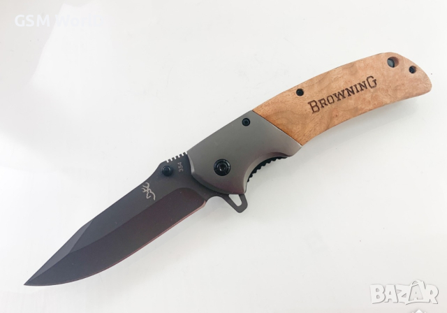 Browning 354 - Сгъваем автоматичен нож с иноксово покритие на острието
, снимка 1 - Ножове - 44810738