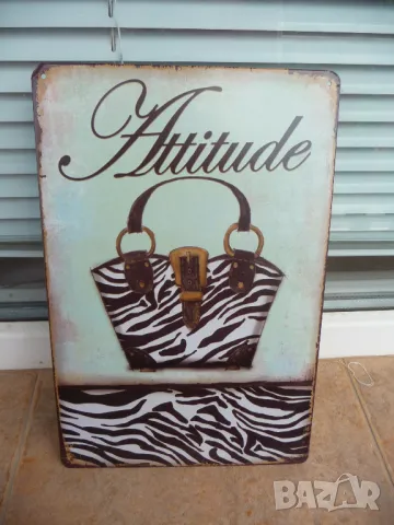 Метална табела мода Дамска чанта модерна леопард зебра кожа чанти магазин