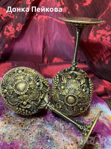 Чаши за вино ръчна изработка - 2 броя, снимка 8 - Сервизи - 47658171