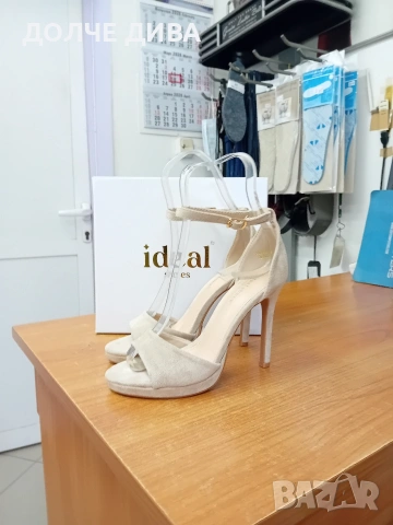 Дам.сандали м 2858 бежов велур , снимка 2 - Сандали - 53898523