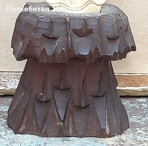 Фино резбована фигура от кост, снимка 4 - Антикварни и старинни предмети - 42641683