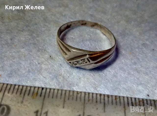 СТЪР СКЪПОЦЕНЕН АНГЛИЙСКИ СРЕБЪРЕН ПРЪСТЕН СРЕБРО 925 с ЮВЕЛИРНО ФАСЕТИРАНИ ЦИРКОНИ 47570