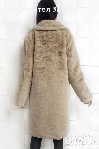 Дамско бежово палто , снимка 3 - Палта, манта - 48480540