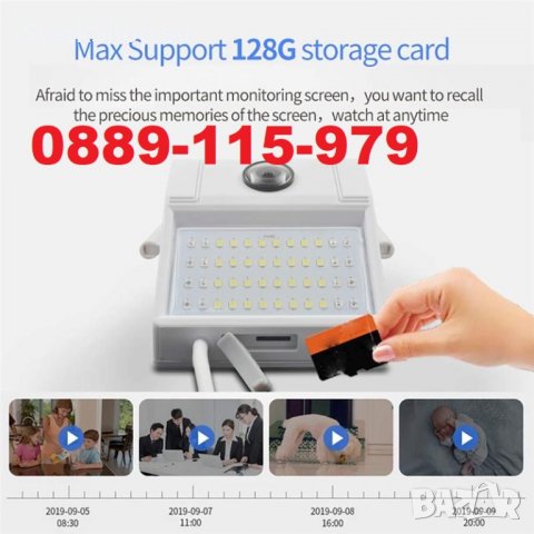 2в1 FullHD WiFi камера с LED градинско осветление видеонаблюдение, снимка 3 - Лед осветление - 29287683