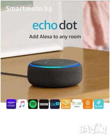 Преносима смарт тонколона Amazon Echo Dot 3 Charcoal, снимка 1