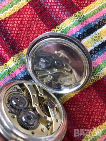 Сребърен часовник, снимка 6 - Джобни - 52533662