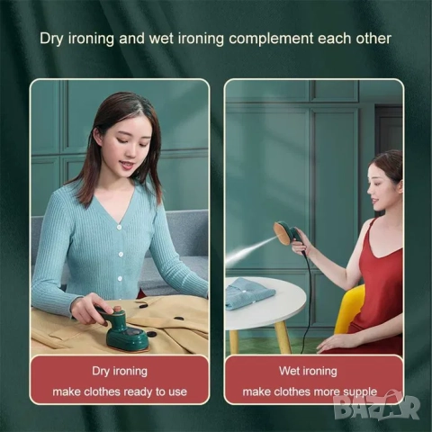 Сгъваема ютия, Преносима, Парна мини ютия, Функция мокро сухо гладене, снимка 7 - Ютии - 52083439