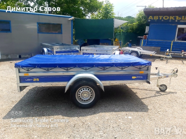 Туристическо, самосвално ремарке VESTA LIGHT 25 с плосък брезент, снимка 2 - Ремаркета - 52041805