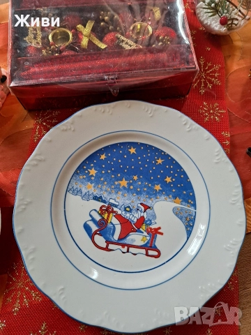 Красиви коледни чинии!, снимка 5 - Чинии - 52723467